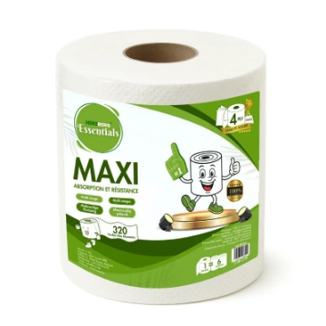 Show details for Herzberg Essentials HG-ETP300: Pack of 6 Unscented 4-Ply Biodegradable Cellulose Paper Towel Roll Picture of Herzberg Essentials HG-ETP300: Pack of 6 Unscented 4-Ply Biodegradable Cellulose Paper Towel Roll