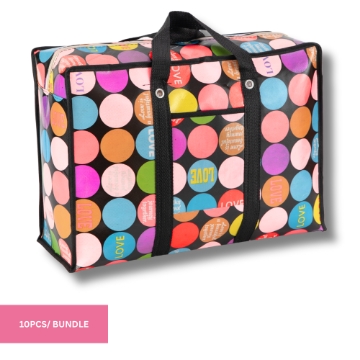 Show details for Comfy Nest CN-02539: 10-Piece Bundle of Assorted Non-Woven Reusable Shopping Bags with Reinforced Handles and Front Pocket – 50cm x 35cm x 20cm Picture of Comfy Nest CN-02539: 10-Piece Bundle of Assorted Non-Woven Reusable Shopping Bags with Reinforced Handles and Front Pocket – 50cm x 35cm x 20cm