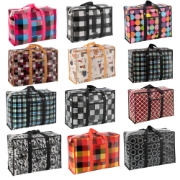 Image de Comfy Nest CN-02546: Lot de 10 sacs d'épicerie et de courses non tissés assortis avec poignées renforcées, fermeture éclair et poche – 60 cm x 45 cm x 20 cm