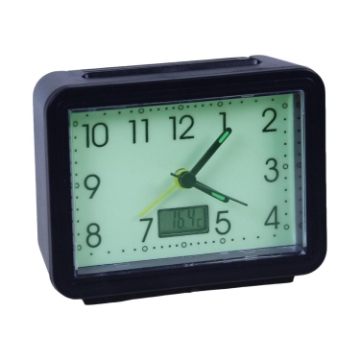 Show details for Genius Ideas Luminescent Alarm Clock And Thermometer Picture of Genius Ideas Luminescent Alarm Clock And Thermometer
