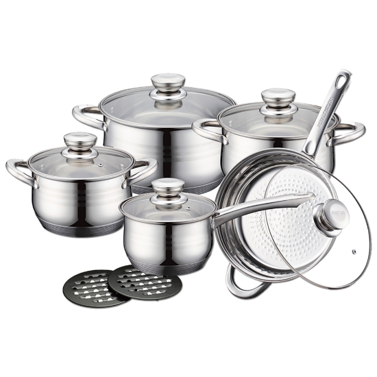 Picture of Royalty Line RL-1232: 12 Pieces Stainless Cookware Set
