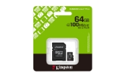 Afbeeldingen van Kingston Technology 64GB microSDXC Canvas Select Plus Gen3 100MB/s A1 kaart + adapter