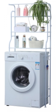 Show details for Herzberg HG-03572: 3-Tier Washing Machine and Bathroom Storage Shelf with Towel Hanger - White Picture of Herzberg HG-03572: 3-Tier Washing Machine and Bathroom Storage Shelf with Towel Hanger - White