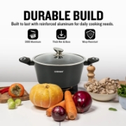 Picture of Herzberg HG-METBK15: 15 Pieces Marble Coated Cookware Set - Black