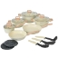 Picture of Herzberg HG-WDBEJ15: 15 Pieces Granite Coated with Wood Accent Handle - Biege