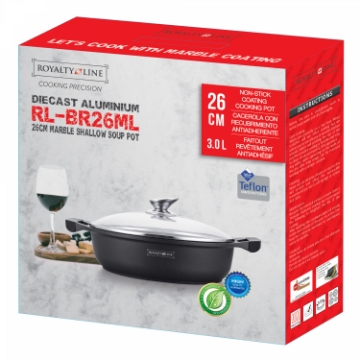 Show details for Royalty Line RL-BR26M: Marble Shallow Soup Pot 26cm Picture of Royalty Line RL-BR26M: Marble Shallow Soup Pot 26cm