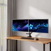 Picture of ACT Monitor arm 32" office premium, gas spring, crossbar, 2 monitors