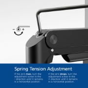 Picture of ACT Monitor arm 32" office premium, gas spring, crossbar, 2 monitors