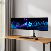 Picture of ACT Monitor arm 49" office premium, gas spring, pole mounted, 2 monitors