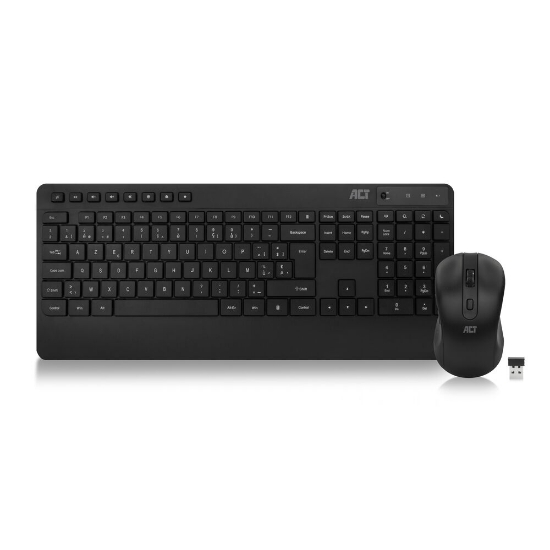 Afbeeldingen van ACT Draadloos toetsenbord en muisbundel (Azerty), stille klik, milieuvriendelijk, gemaakt van gerecycled materiaal