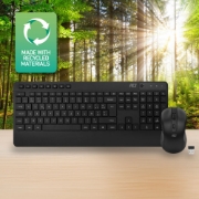 Afbeeldingen van ACT Draadloos toetsenbord en muisbundel (Azerty), stille klik, milieuvriendelijk, gemaakt van gerecycled materiaal