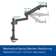 Picture of ACT Monitor arm 40" office solid pro, mechanical spring, 1 monitor
