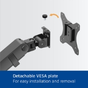 Picture of ACT Monitor arm 40" office solid pro, mechanical spring, 1 monitor