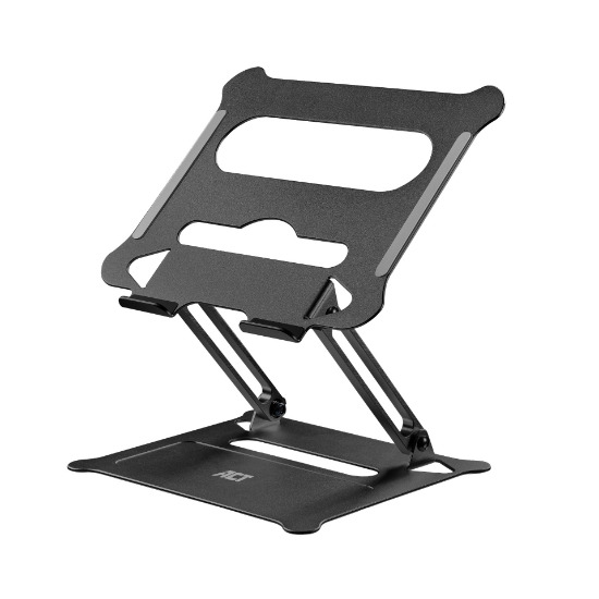 Afbeeldingen van ACT Laptopstandaard, aluminium, inklapbaar, traploos in hoogte verstelbaar