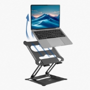 Afbeeldingen van ACT Laptopstandaard, aluminium, inklapbaar, traploos in hoogte verstelbaar