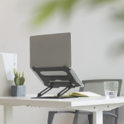 Afbeeldingen van ACT Laptopstandaard, aluminium, inklapbaar, traploos in hoogte verstelbaar