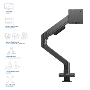 Picture of ACT Monitor arm 49" office premium, gas spring, 1 monitor
