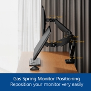Picture of ACT Monitor arm 35" office premium, gas spring, 2 monitors