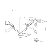 Picture of ACT Monitor arm 35" office premium, gas spring, 2 monitors