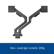 Picture of ACT Monitor arm 35" office premium, gas spring, 2 monitors