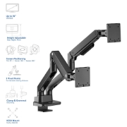 Picture of ACT Monitor arm 35" office premium, gas spring, 2 monitors