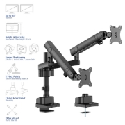 Picture of ACT Monitor arm 35" office solid pro, mechanical spring, 2 monitors