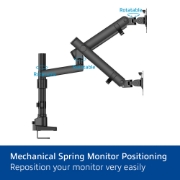 Picture of ACT Monitor arm 35" office solid pro, mechanical spring, 2 monitors