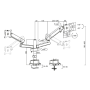Picture of ACT Monitor arm 35" office solid pro, mechanical spring, 2 monitors