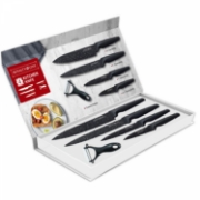 Picture of Royalty Line RL-MB4: 4 Pieces Marble Coated Knife Set with Free Ceramic Peeler