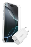Picture of OtterBox Symmetry Series Clear for MagSafe + Premium Glass + Fast Charge Wall Charger USB-C 30W Type C for Apple iPhone 16 Pro