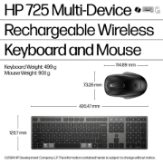 Image de HP Ensemble clavier et souris sans fil rechargeables multi-appareils 720