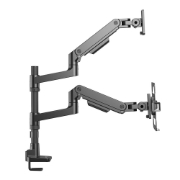 Image de ACT Bras pour moniteur et ordinateur portable office premium, avec vérin à gaz, monté sur poteau