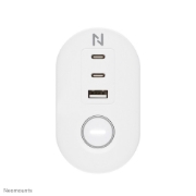 Afbeeldingen van Neomounts DS22-840WH6 Bureaucontactdoos met klem en USB-C en USB-A poorten - Quick-charge