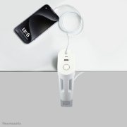 Afbeeldingen van Neomounts DS22-840WH6 Bureaucontactdoos met klem en USB-C en USB-A poorten - Quick-charge
