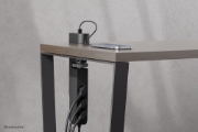 Picture of Neomounts DS22-840BL6 Desk socket with clamp and USB-C and USB-A ports - Quick charge