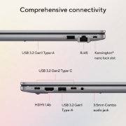 Image de ASUS ExpertBook P1 PM1503CDA-S70036X AMD Ryzen™ 7 7735HS Ordinateur portable 39,6 cm (15.6") Full HD 16 Go DDR5-SDRAM 512 Go SSD Wi-Fi 6E (802.11ax) Windows 11 Pro Belge Gris