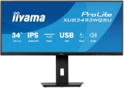 Picture of iiyama ProLite 34” IPS ultra-wide flat screen with PiP, PBP and height adjustable stand