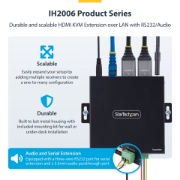 Picture of StarTech.com HDMI KVM Transmitter Over IP Network for the IH2006 Product Series, 4K 60Hz, Driverless, AVoIP, Includes Mounting Kit, Transmitter Only