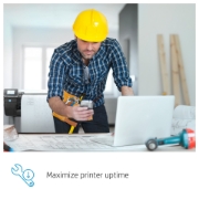 Image de HP Support matériel pour imprimante DesignJet T1XX-24 - Intervention sur site le jour ouvré suivant - 3 ans