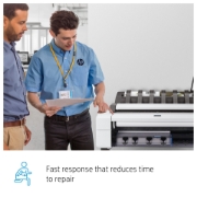 Image de HP Support matériel pour imprimante DesignJet T1XX-24 - Intervention sur site le jour ouvré suivant - 3 ans