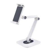 Picture of StarTech.com Adjustable Tablet Stand for Desk - Wall Mountable - Capacity 2.2lb (1kg) - Ergonomic Articulating Universal Tablet Stand - Tablet Holder for Desk Pivot/Swivel/Rotate
