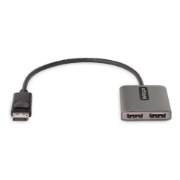 Afbeeldingen van StarTech.com Dual-Monitor DisplayPort 1.4 Splitter, DisplayPort naar 2x DP Multi-Monitor Adapter, Dual 5K 60Hz Computer MST Hub, Extra-Lange Vaste Kabel - Enkel Windows
