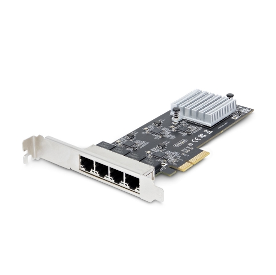 Afbeeldingen van StarTech.com 4-Port 2.5Gbps NBASE-T PCIe Netwerkkaart, Intel I225-V, Quad-Port Computer Ethernet Adapter, Multi-Gigabit NIC, PCI Express Server LAN Kaart, Desktop Ethernet Interface