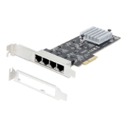 Afbeeldingen van StarTech.com 4-Port 2.5Gbps NBASE-T PCIe Netwerkkaart, Intel I225-V, Quad-Port Computer Ethernet Adapter, Multi-Gigabit NIC, PCI Express Server LAN Kaart, Desktop Ethernet Interface