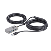 Image de StarTech.com U01043-USB-EXTENDER hub & concentrateur USB 3.2 Gen 1 (3.1 Gen 1) Type-A 5000 Mbit/s Noir, Argent