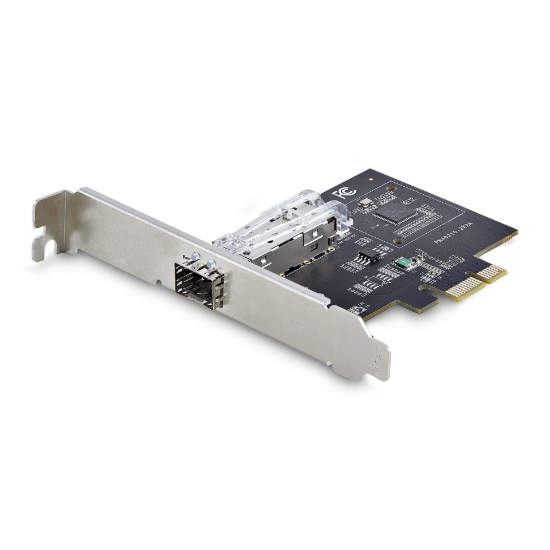 Afbeeldingen van StarTech.com 1-Port GbE SFP Netwerkkaart, PCIe 2.1 x1, Intel I210-IS, 1GbE Controller, 1000BASE Koper/Glasvezel, Single-Port Gigabit Ethernet NIC, Desktop/Server Backplanes, Windows en Linux Compatibel