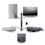 Image de StarTech.com Poste de Travail Mural, Support VESA de Moniteur/Écran 32" Support pour Écran/Moniteur (10kg) - Support d'Écran Entièrement Articulé et Tablette Murale pour PC et pour Clavier