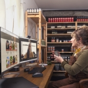 Picture of Poly Voyager Free 60+ UC Carbon Black Earbuds +BT700 USB-C Adapter +Touchscreen Charge Case