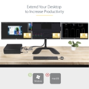Picture of StarTech.com 3-Port MST Hub - DisplayPort to 3x HDMI, Triple 4K 60Hz Monitors, DP 1.4 Multi-Monitor Video Adapter, 1ft (30cm) Built-in Cable, USB Powered, Windows Only