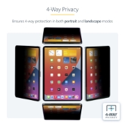 Image de StarTech.com Filtre de Confidentialité à 4 Directions pour iPad Pro 11 pouces, 3e Génération et Supérieur, pour Portrait/Paysage, Écran de Protection iPad, +/- 30 Degrés de Vue, Filtre Anti Lumière Bleue
